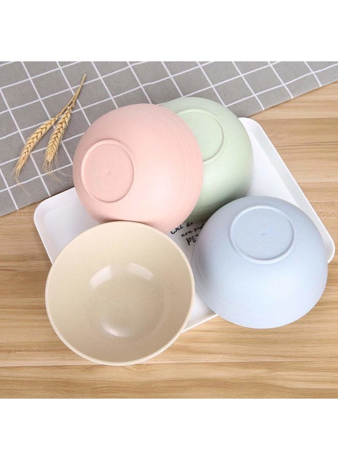 LuckyZone Unbreakable Cereal Bowls - 24 oz Reusable Wheat Straw Bowl Set of 4 - Dishwasher & Microwave Safe - Perfect for Cereal, Soup and Rice - BPA Free, Healthy & Eco-Friendly (4 Color) - Image 3